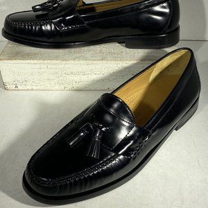 MENS COLE HAAN BLACK PINCH TASSEL LOAFERS SHOES 11.5 M